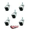 Service Caster 2 Inch Bright Chrome Hooded 3/8 Inch Threaded Stem Ball Casters SCC, 5PK SCC-TS01S20-POS-BC-38-5